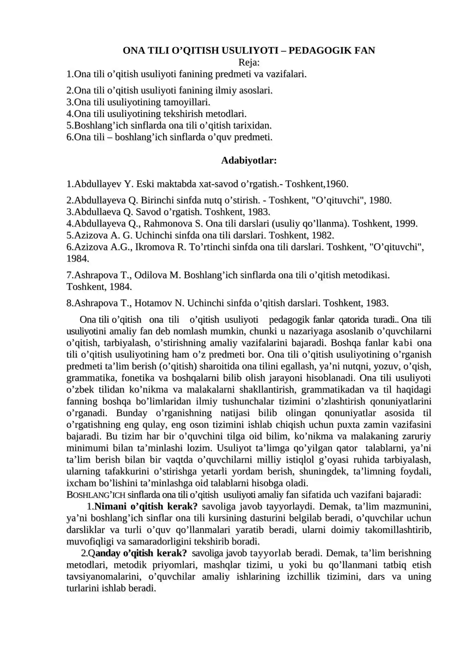 Ona tili o’qitish usuliyoti 2