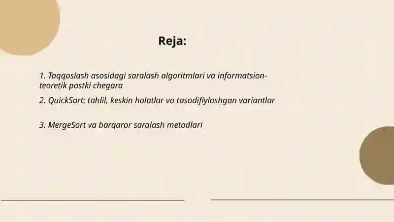 Ma'lumotlarni qidirish va tartiblash nazariyasi 2