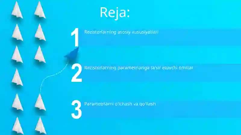 Rezistorlarning asosiy parametrlari umumiy korib chiqish 2