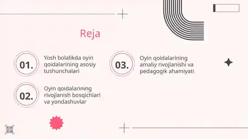 Oyin qoidalari - rivojlanishi va bosqichlari 2