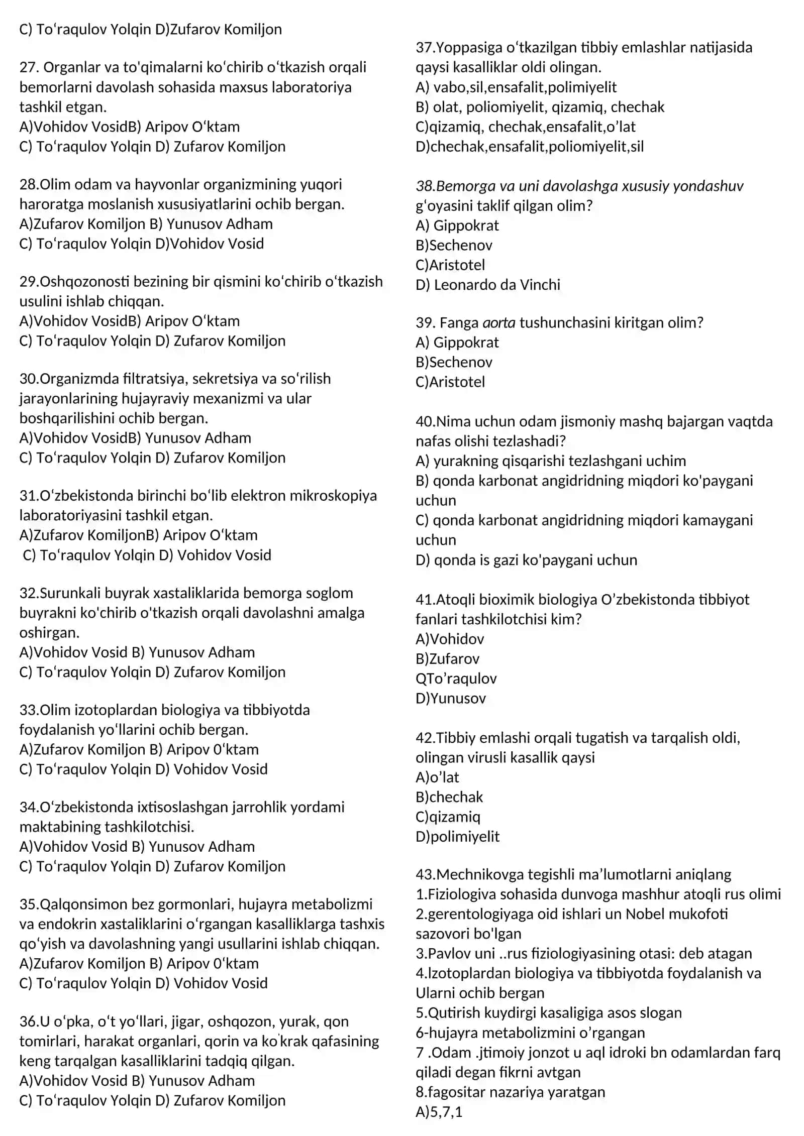 Odam va uning salomatligi to’g’risida umumiy tushuncha 2