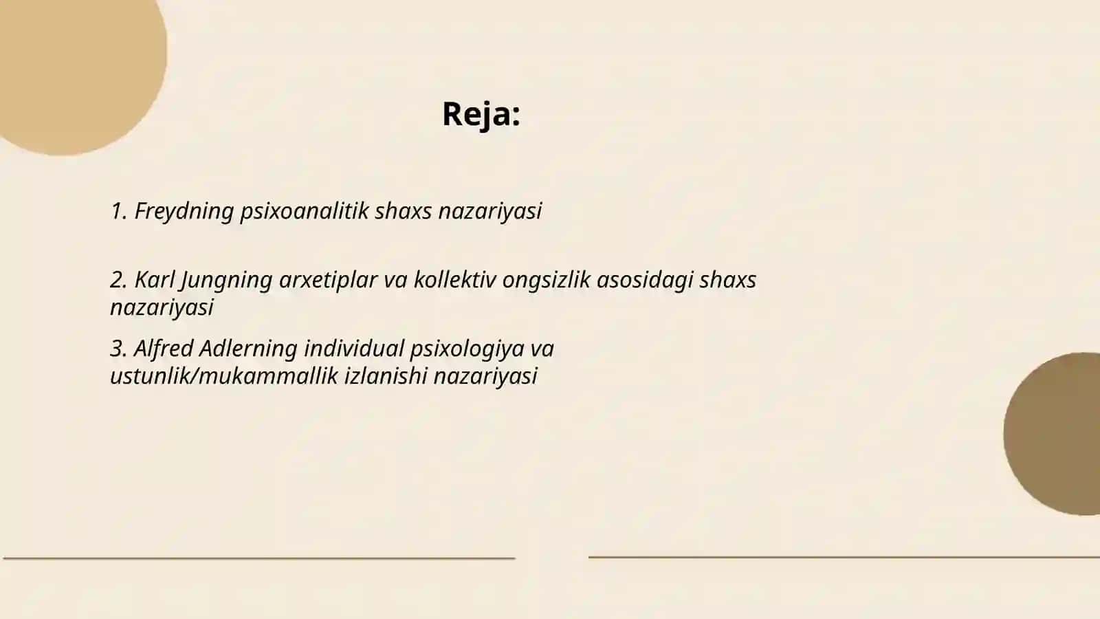 Chet el psixologiyasida shaxs nazariyalari 2
