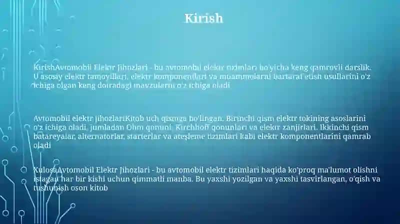 AvtomobilElektrJihozlari 2