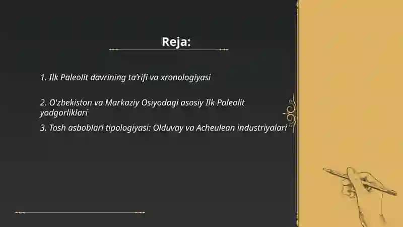 Ilk paleolit davri arxeologiyasi 2
