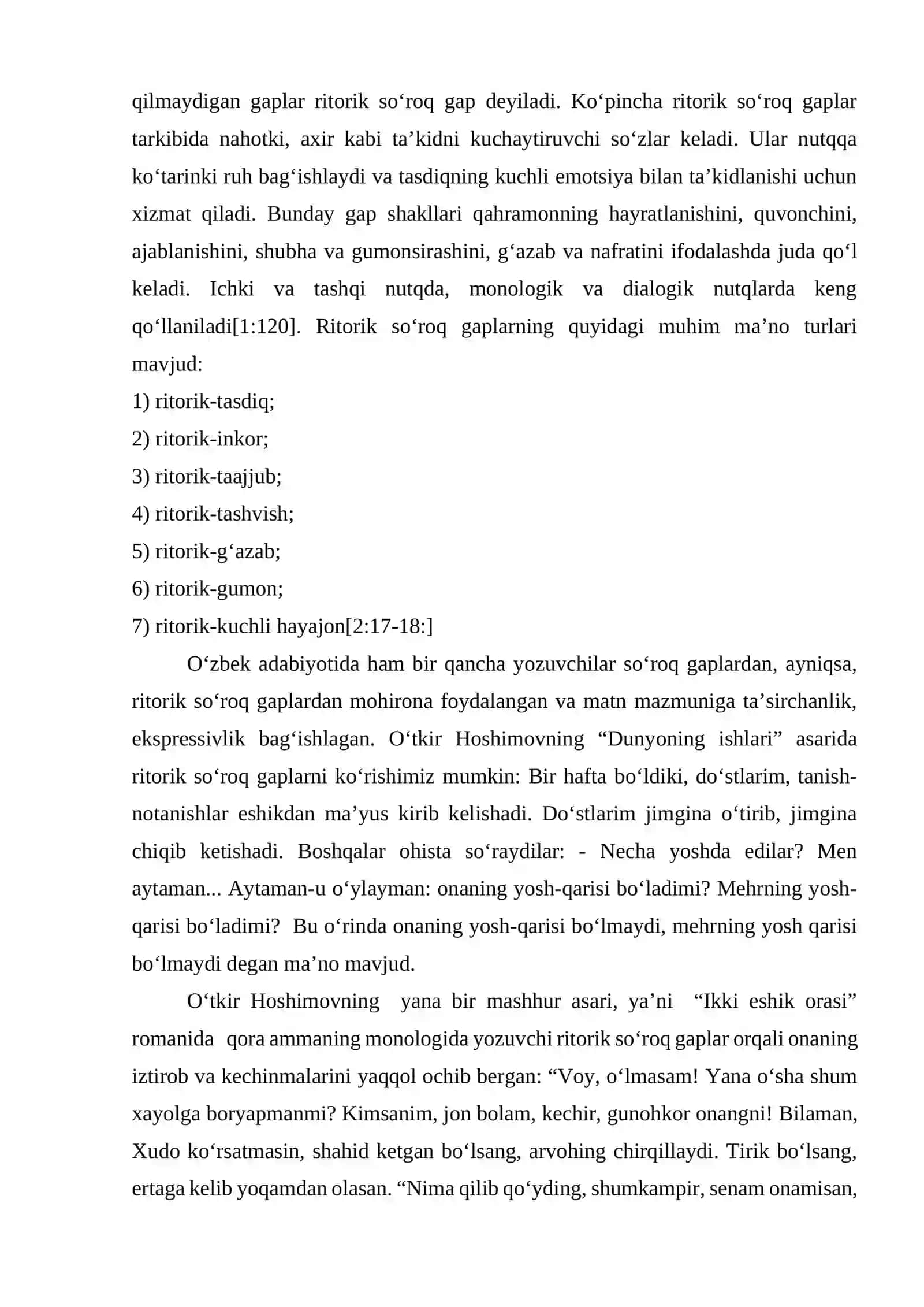 BADIIY MATNDA RITORIK SO‘ROQ GAPLAR 2