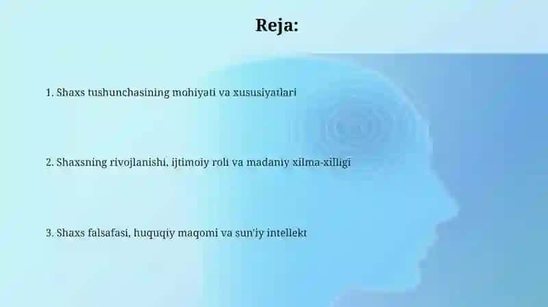 Shaxs haqida tushuncha 2