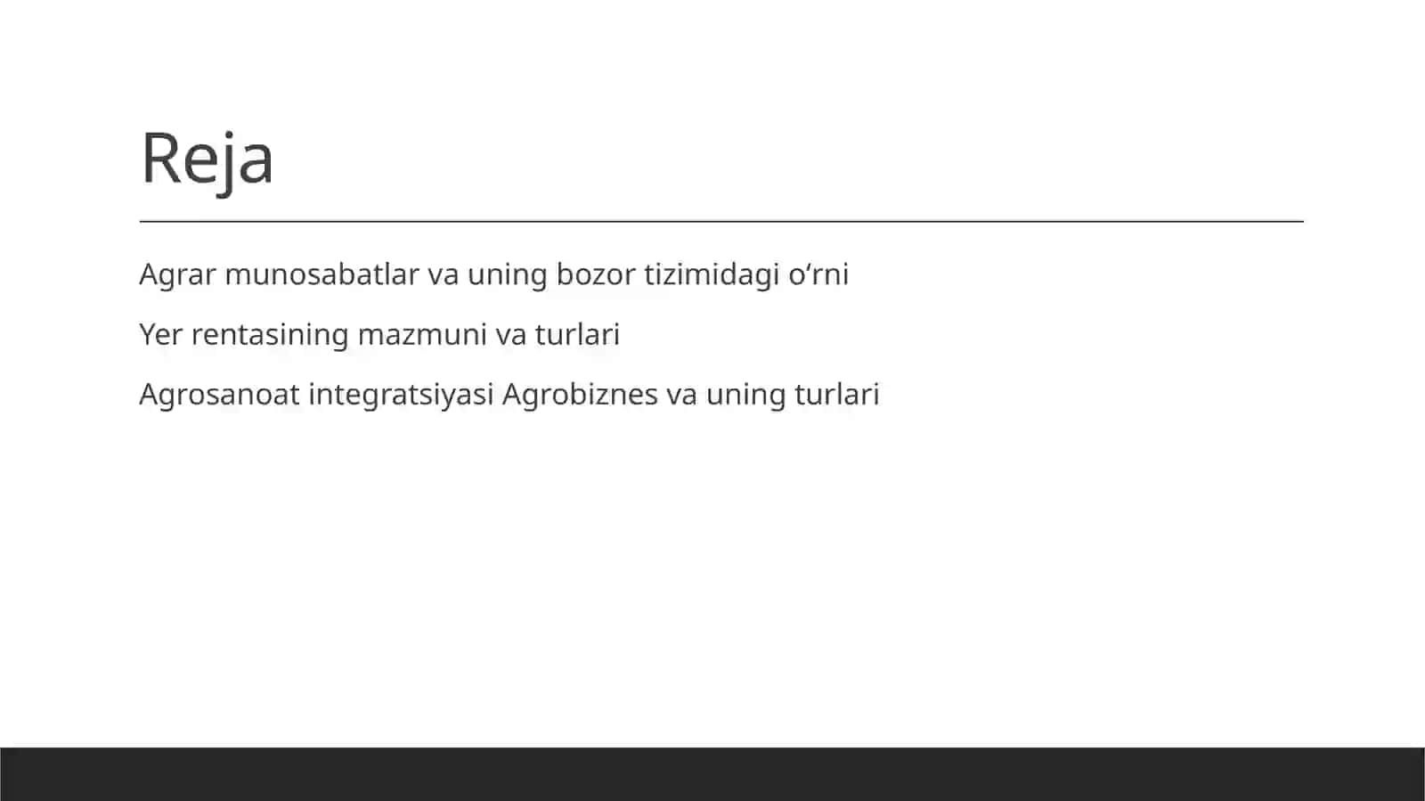 Agrar Munosabatlar va Renta 2