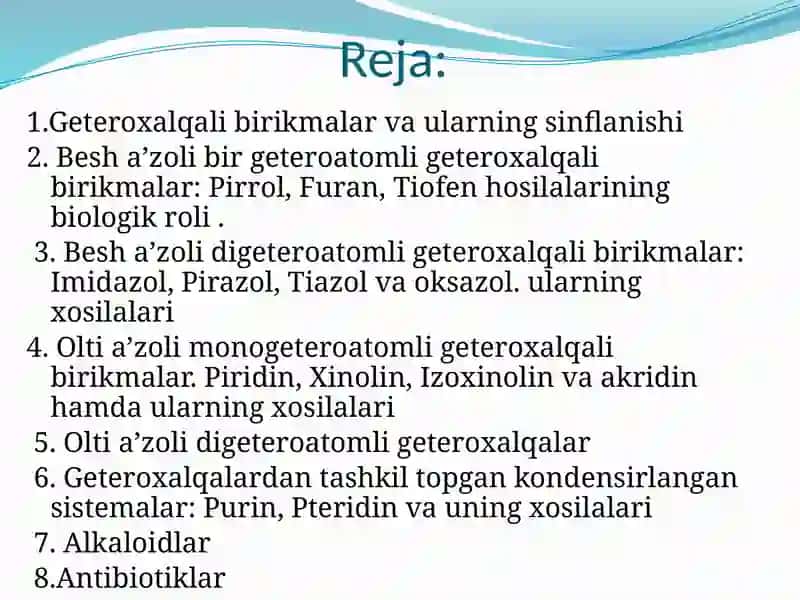 Geterosiklik birikmalar 2