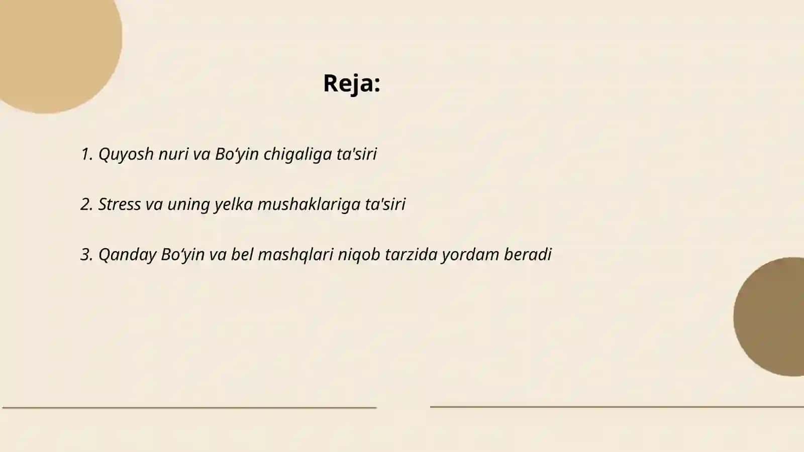 Boʻyin yelka va bel dumgʻaza chigali 2