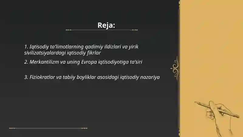 Iqtisodiy ta'limotlar evolyutsiyasi 2