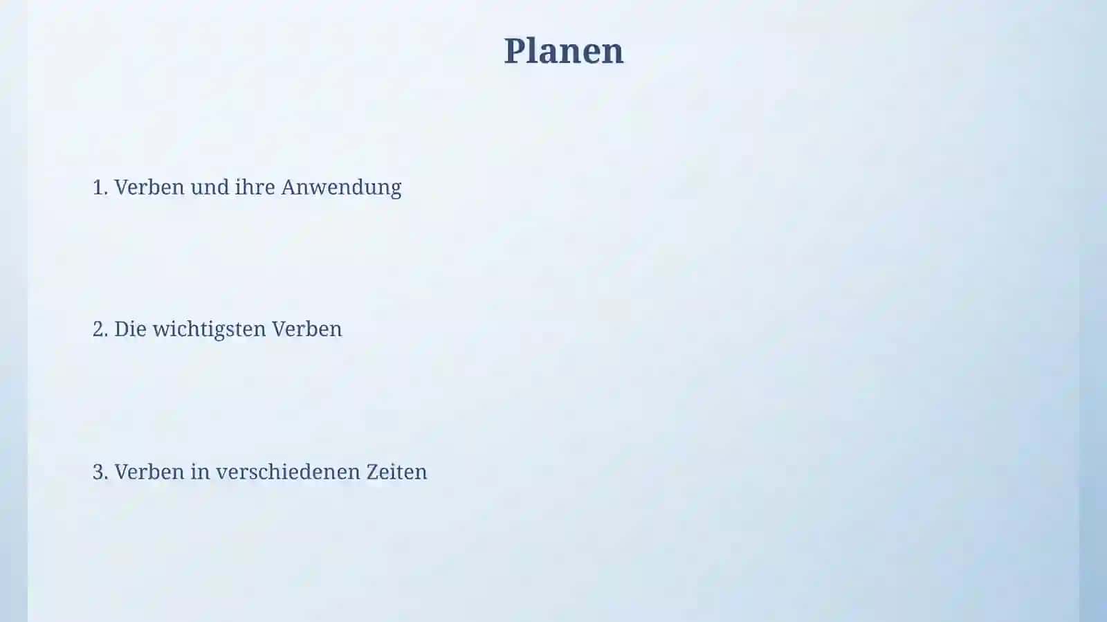 Die Verben 2