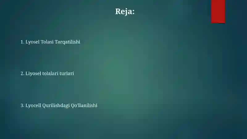 Lyocell Qurilishdagi Qo'llanilishi 2