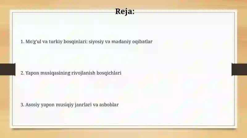 Moʻgʼul va Turk istilolari davri. Yapom musiqa tarixi 2