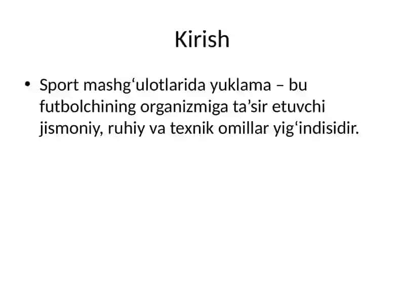 Yuklama va uni belgilovchilari 2
