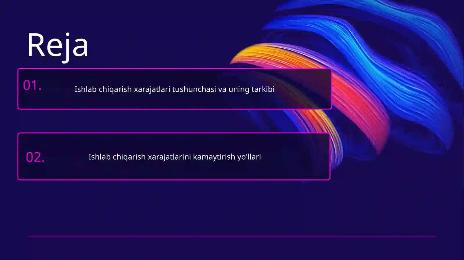 Ishlab chiqarish xarajatlari va ularni kamaytirish 2