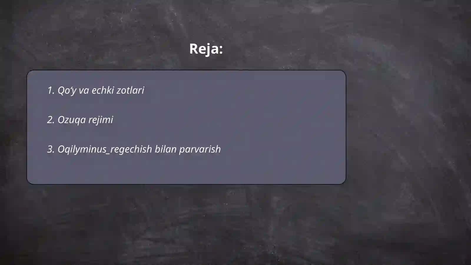 Qoʻy va echkilarning mahsuldorligi 2