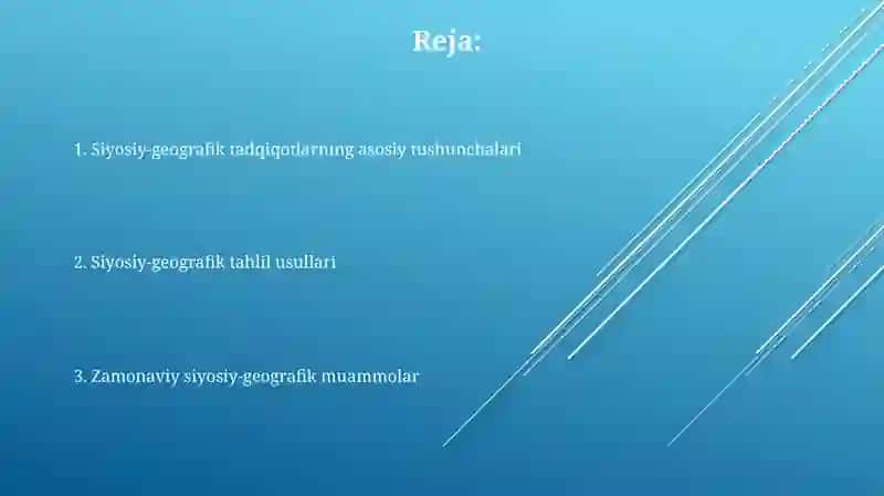 Siyosiy geografik tadqiqotlar 2
