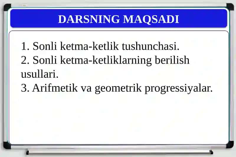 Sonli ketma-ketliklar 2