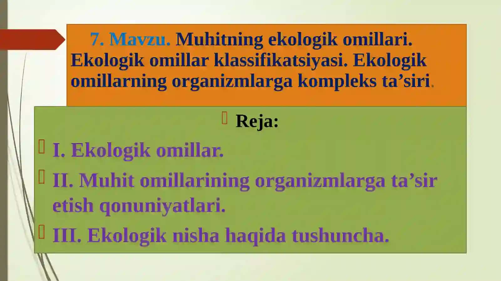 Muhitning ekologik omillari 2