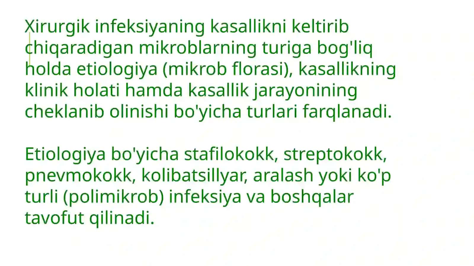 Yumshoq to'qimalar xirurgik infeksiyasi 2