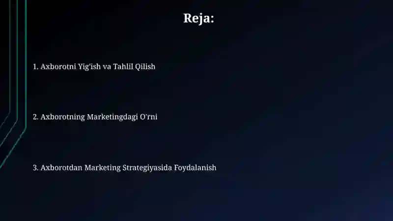 Marketingda axborotning roli 2