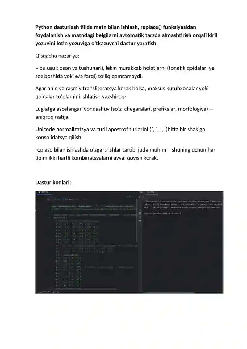 Obektga yo’naltirilgan dasturlash 2