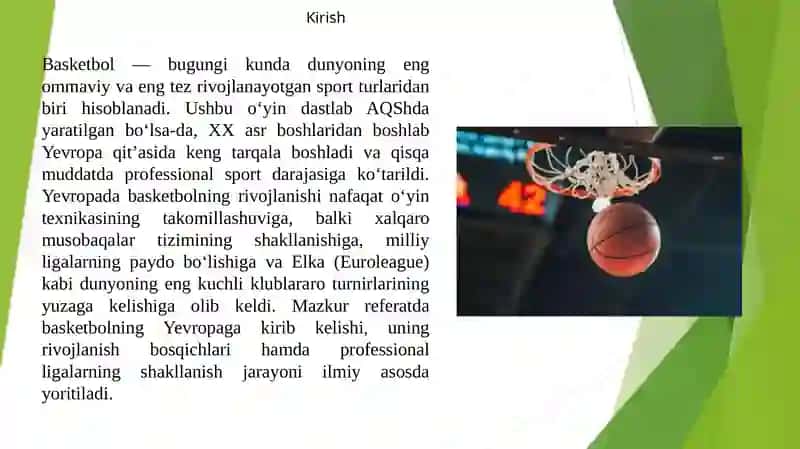 Basketbol o‘yinining Yevropada rivojlanishi tarixi 2