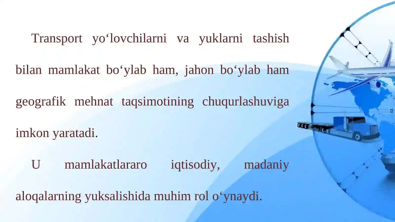 Transport geografiyasi 2