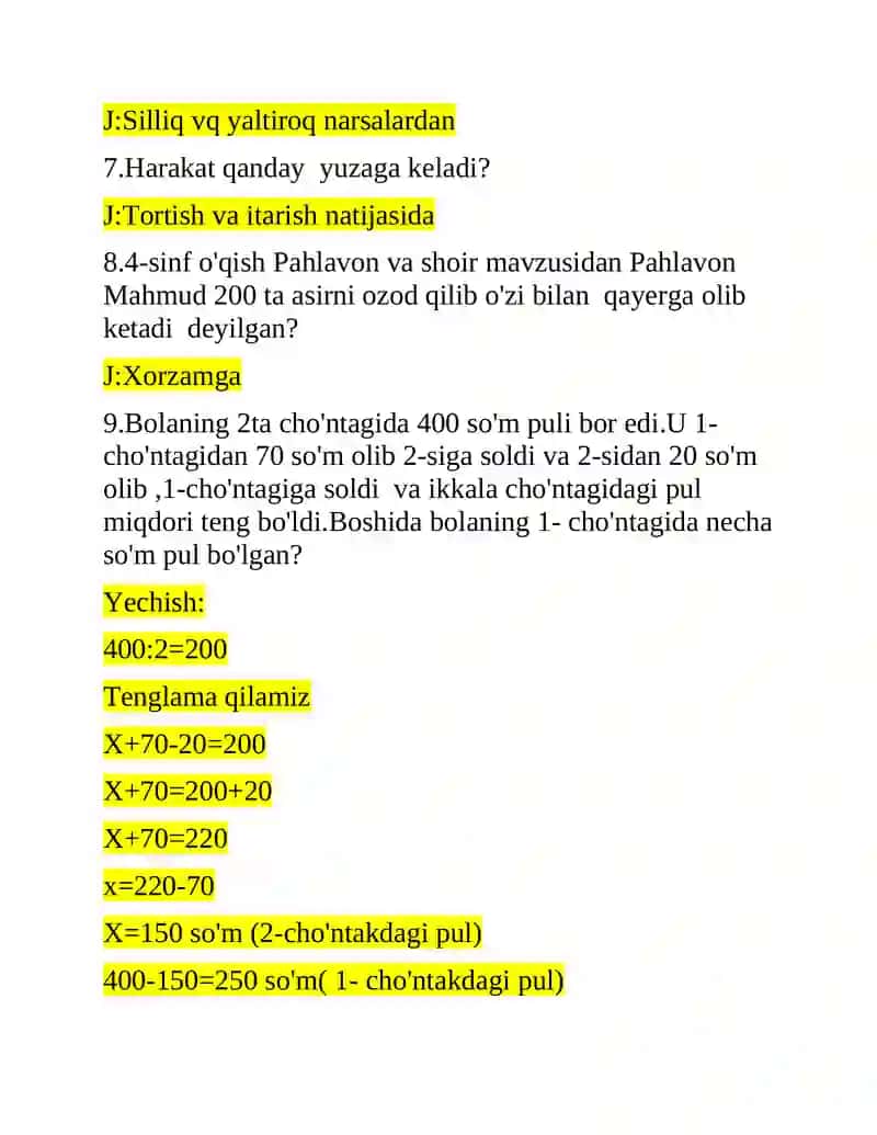 Asar qahramonlarini tahlil qilish (Metodika) 2