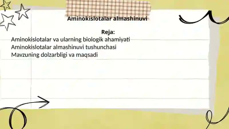 Aminokislotalar almashinuvi 2