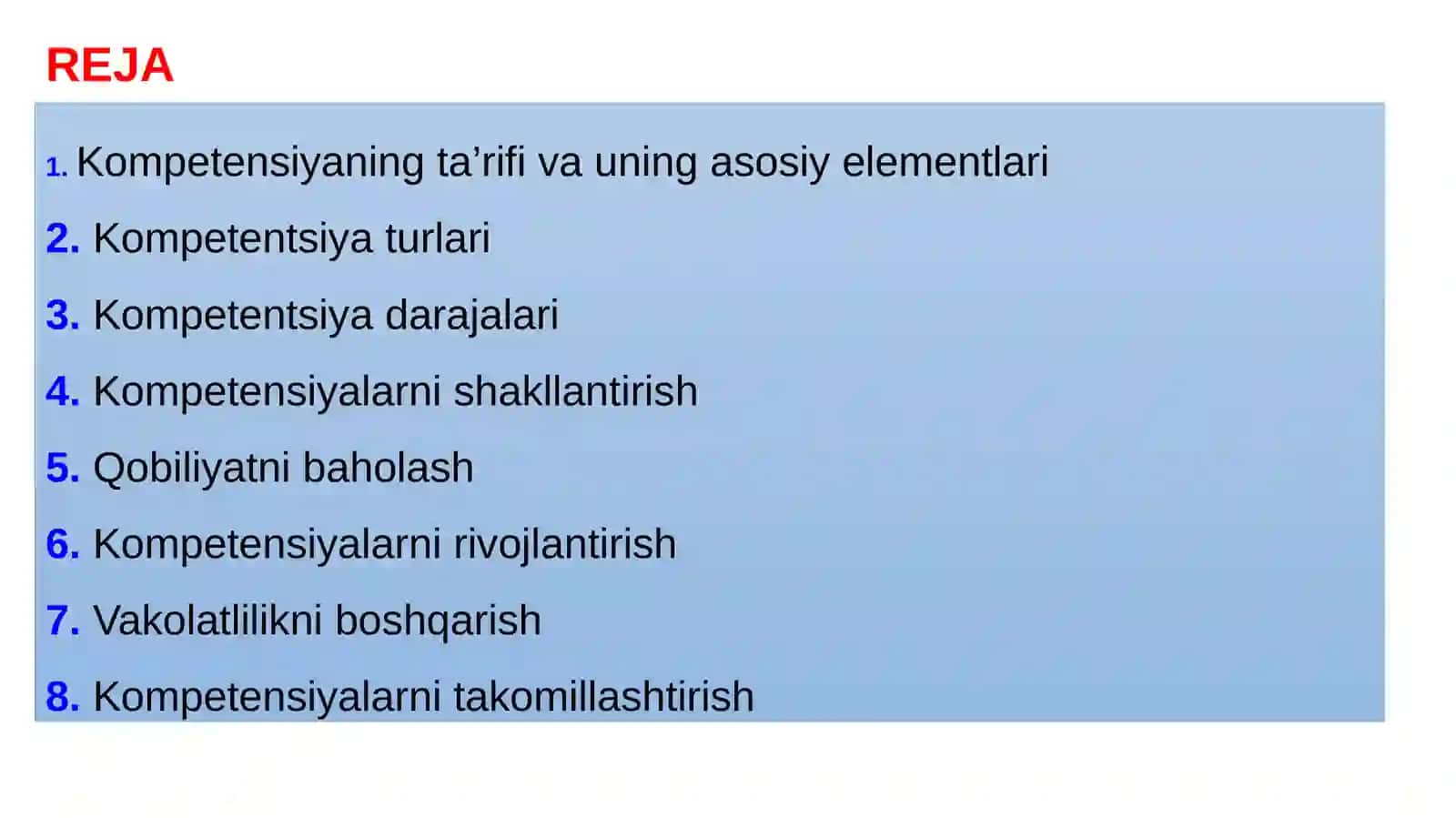 KOMPETENSIYALAR TASNIFI 2