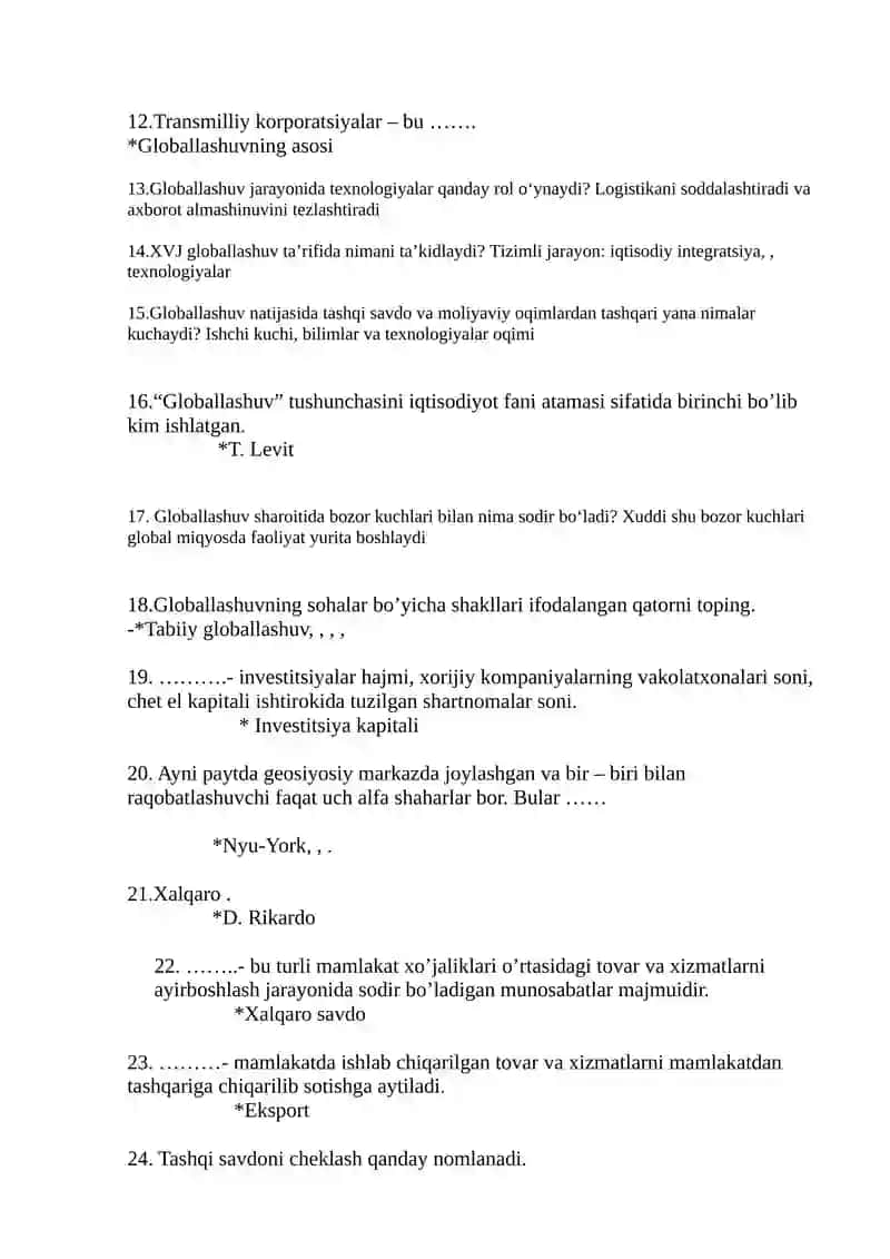 Jahon iqtisodiyoti 2