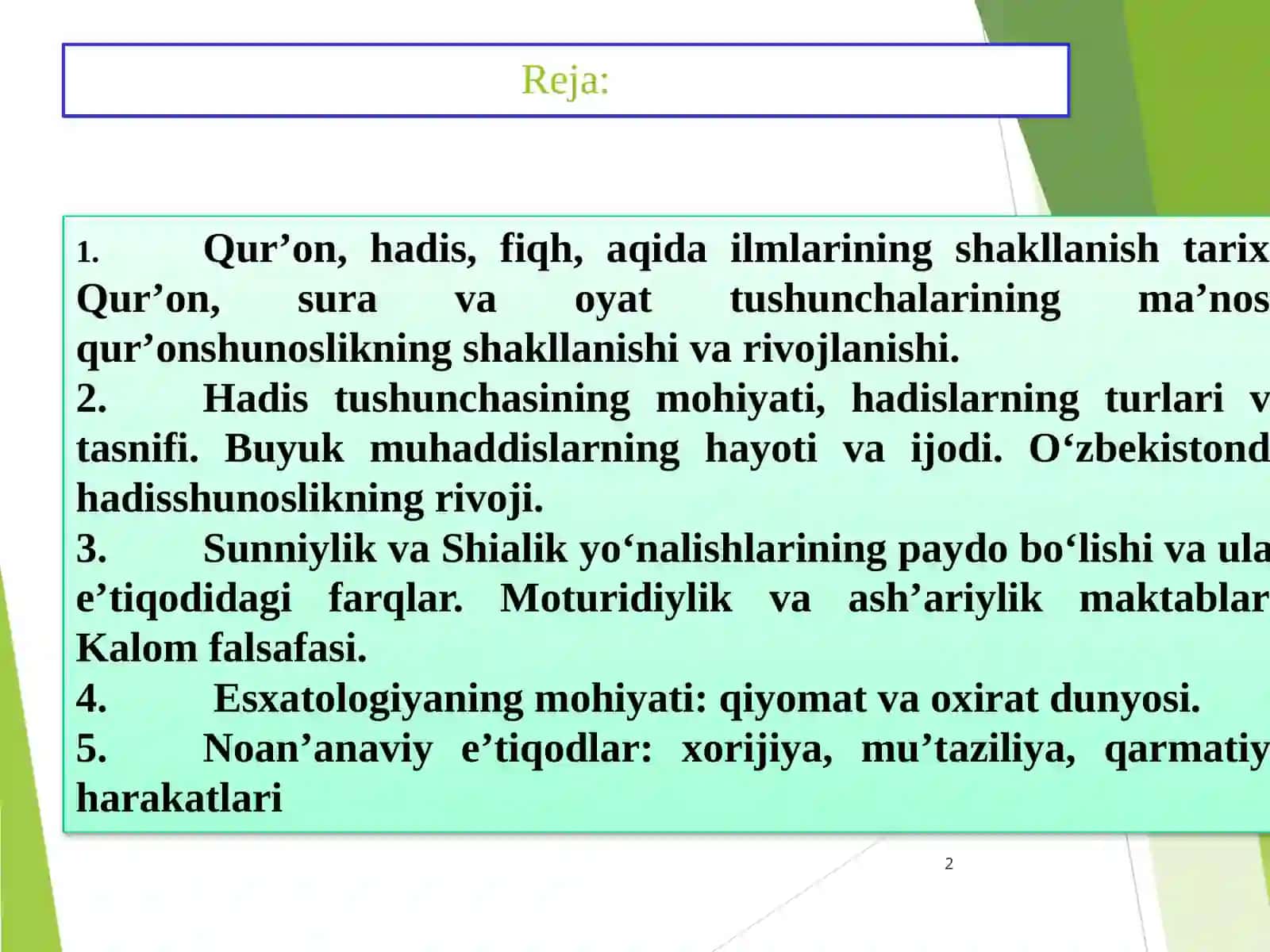 7-mavzu. Islom fikhiy maktablari 2