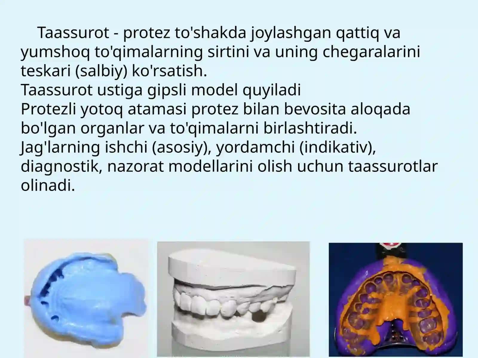 Qolip materiallari. stamatologiya 2