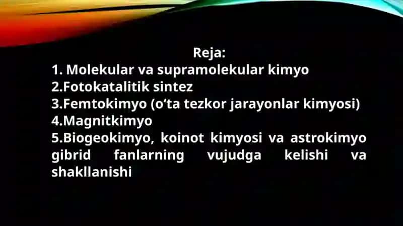 Hozirgi zamon kimyosi ning rivojlanish boskichlari 2