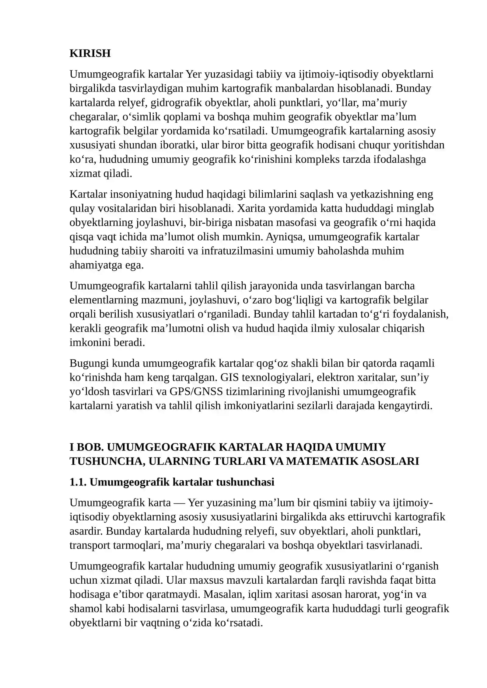 UMUMGEOGRAFIK KARTALARNING MAZMUNINI TAHLIL QILISH 2