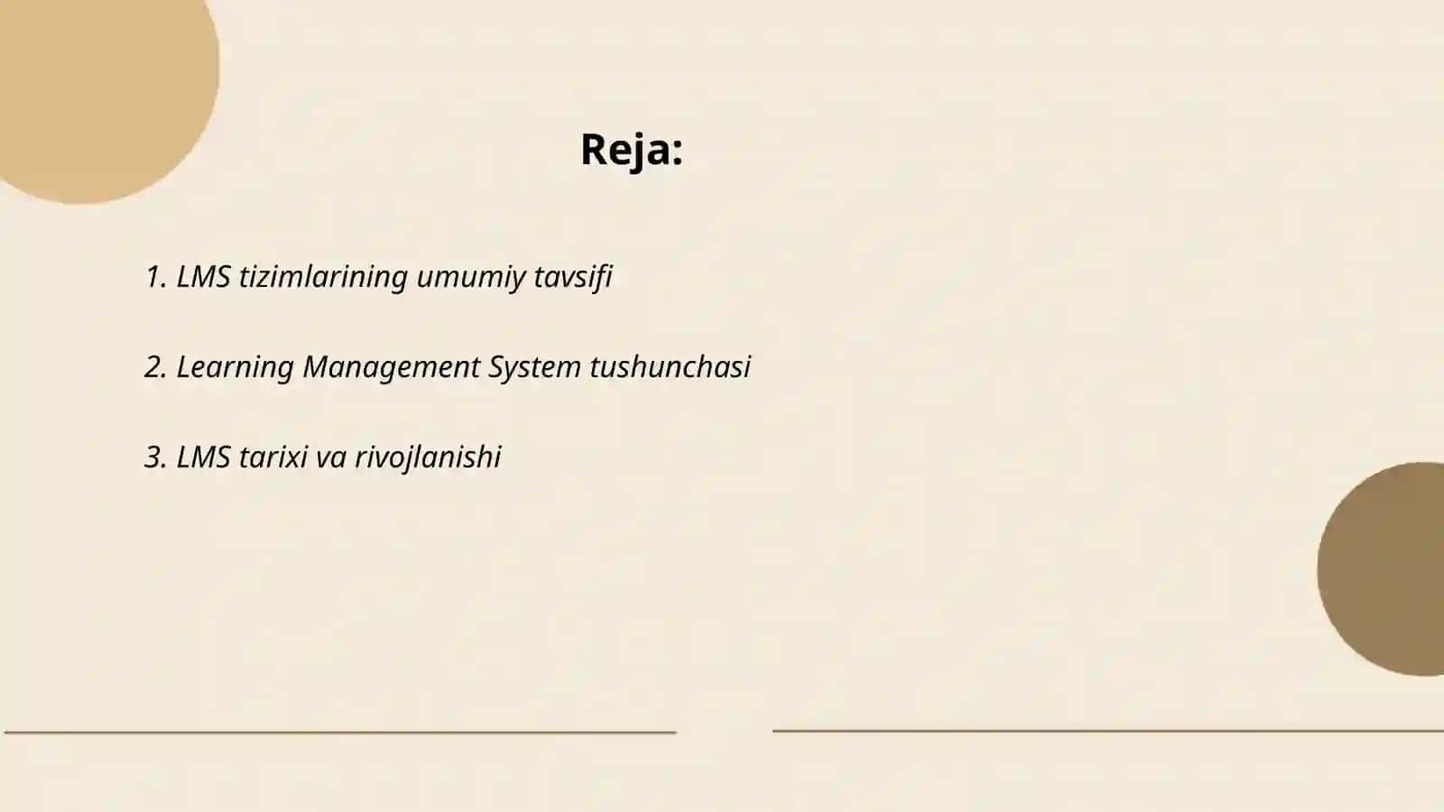 LMS turlari va ularning tasnifi 2