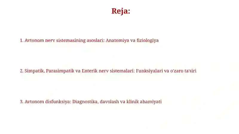 Avtonom nerv sistemasi 2