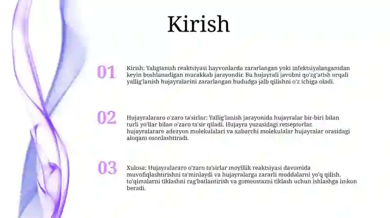 Yaliglanish Reaksiyasi Paytida Hujayralarning Ozaro Tasiri 2