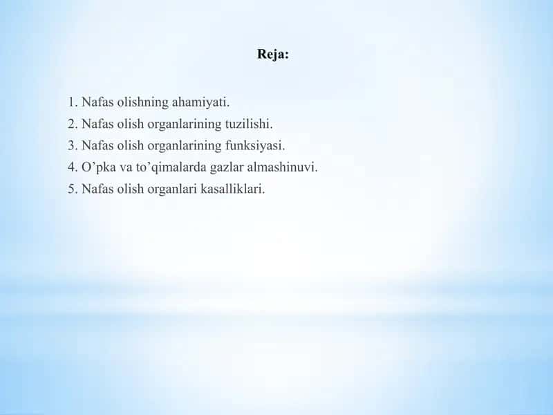 Nafas Olish Sistemasi 2
