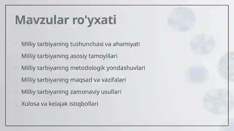 Milliy tarbiyaning metodologik asoslari 2