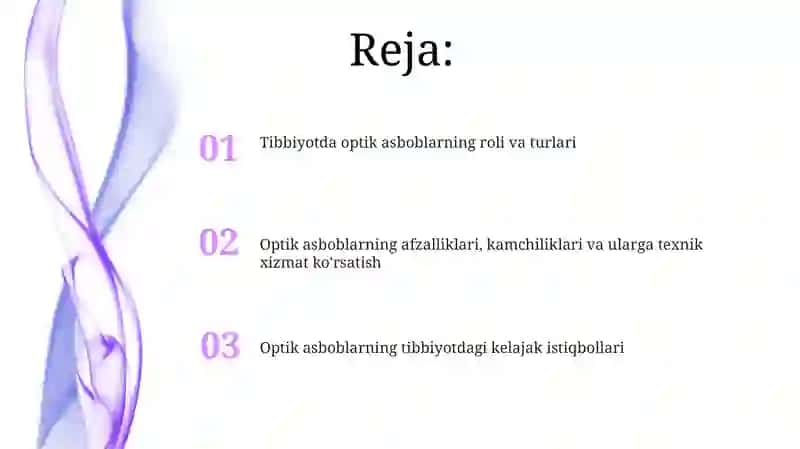 Optik asboblar tibbiyotdagi ahamiyati 2