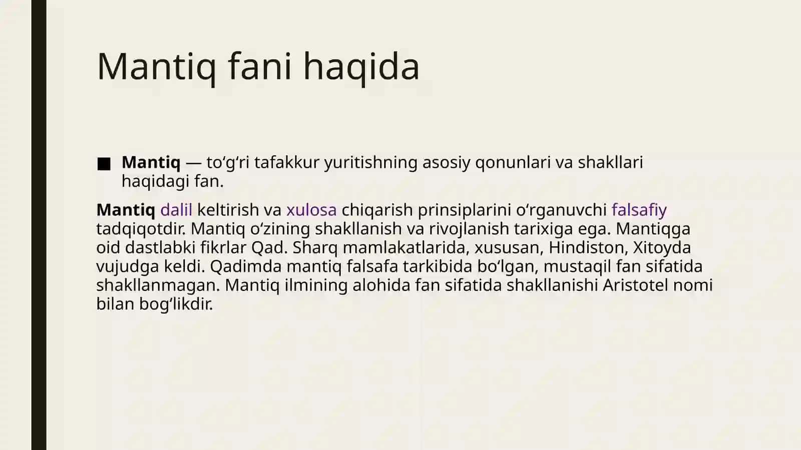 XXI-asr mantiq Fani rivoji 2