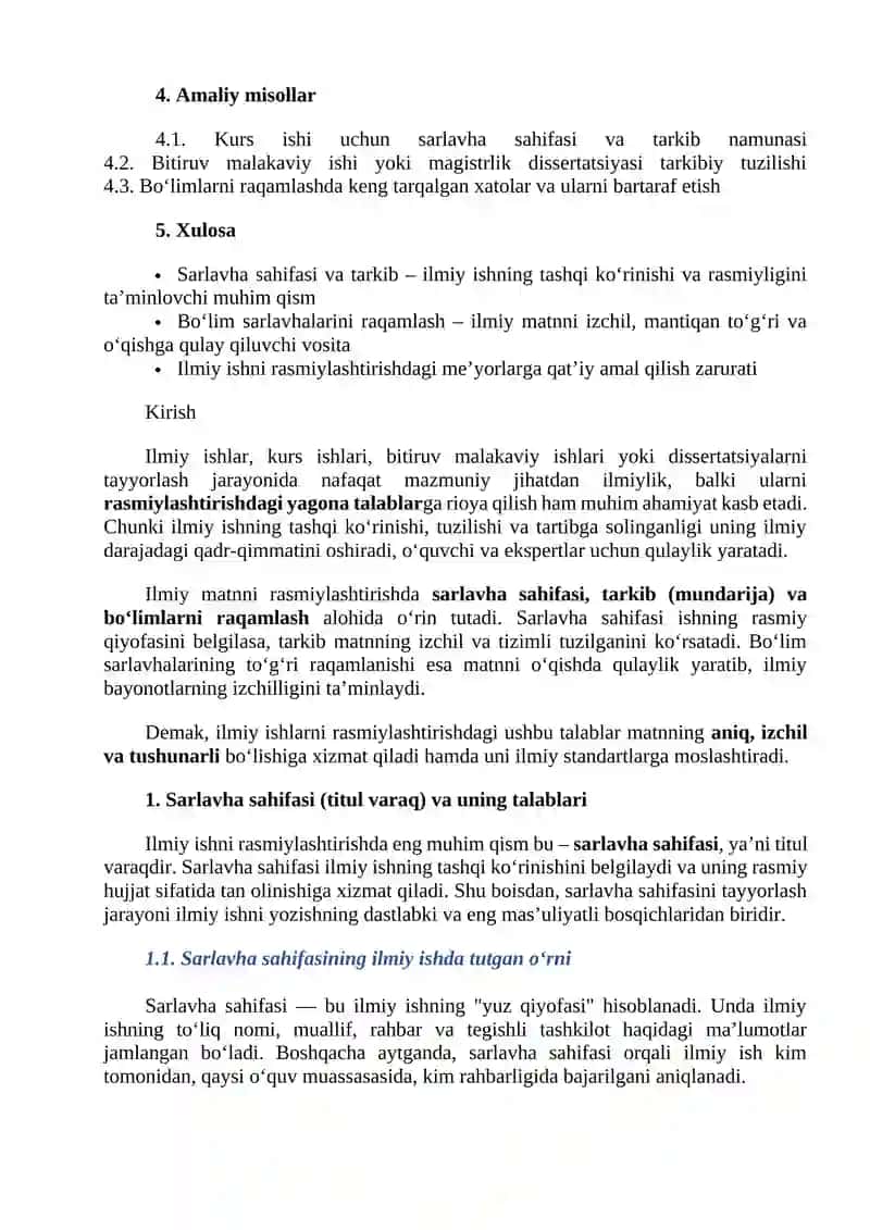 Sarlavha Sahifasi va Tarkibi 2