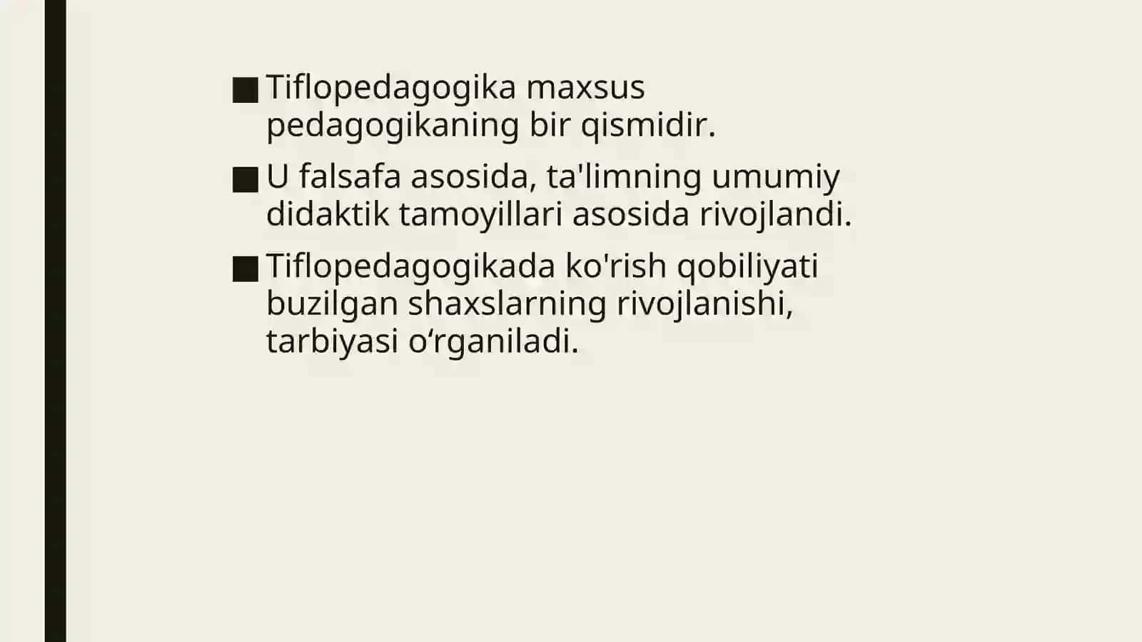 Tiflopedagogikaning modulining predmeti va metodlari 2