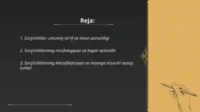 Sorgʻichlilar odam parazitlari 2