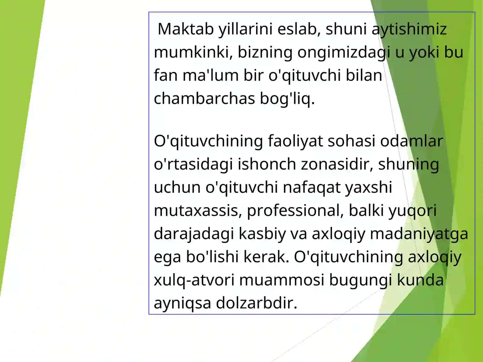 O’qituvchining kasbiy etikasi 2