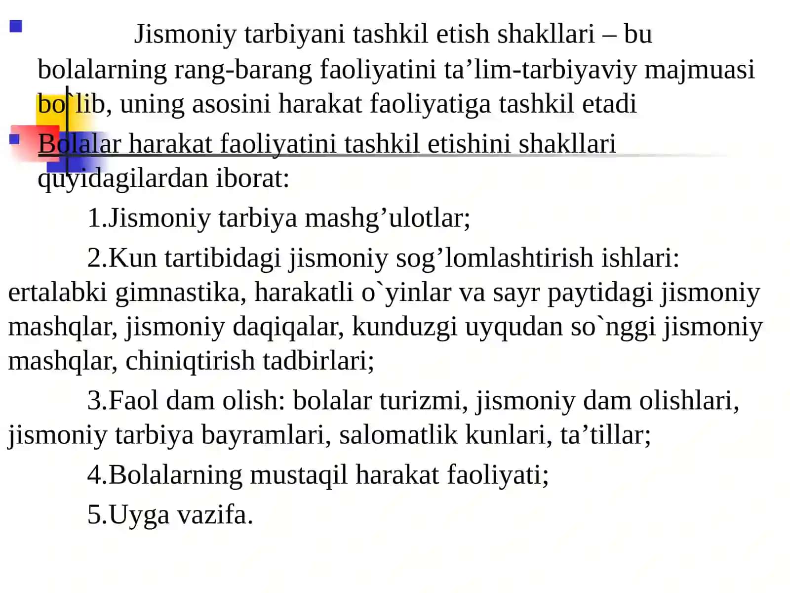 MAKTABGACHA TARBIYA MUASSASALARIDA JISMONIY TARBIYANI TASHKIL ETISH SHAKLLARI 2