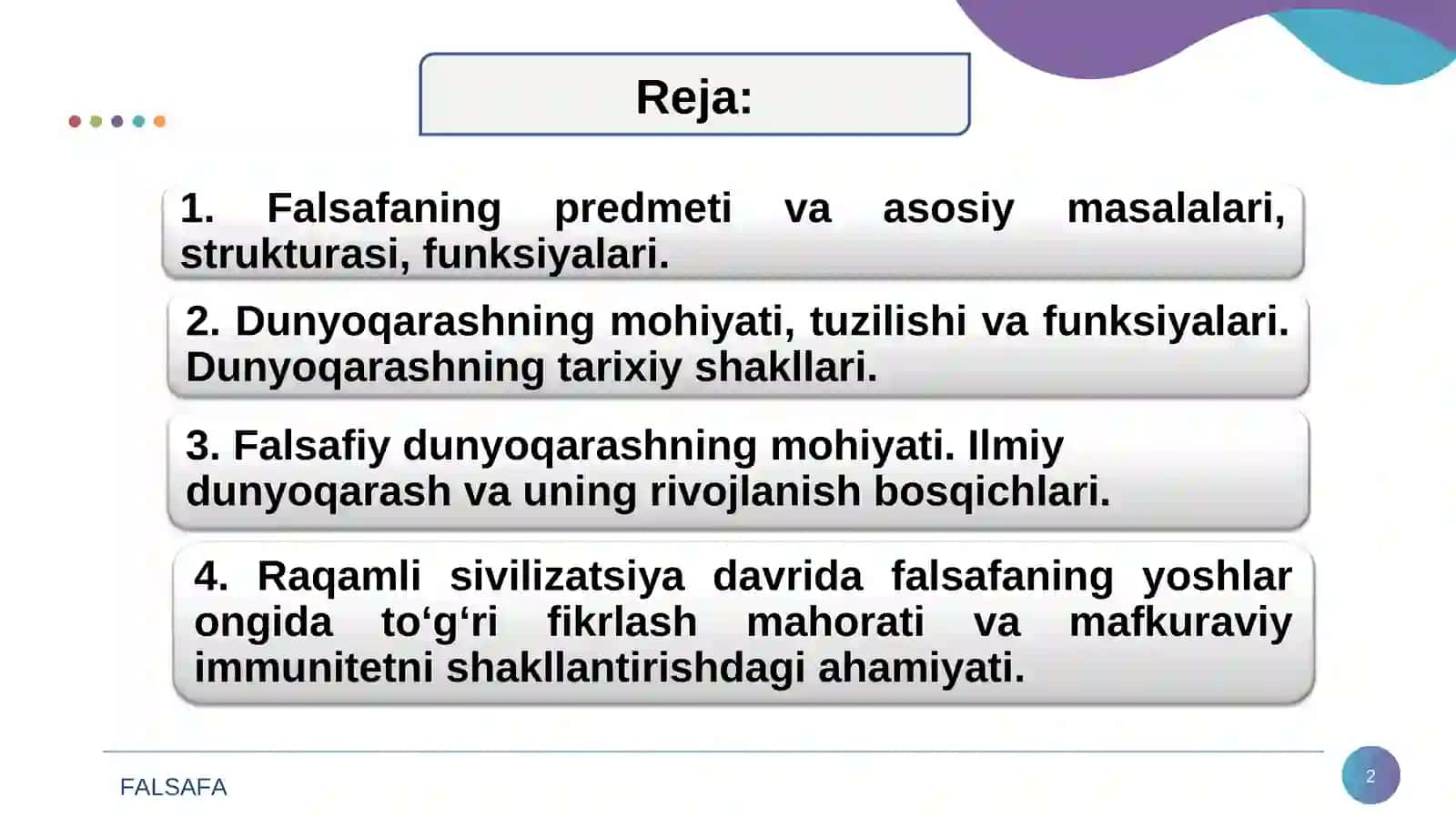 Falsafaning mohiyati 2