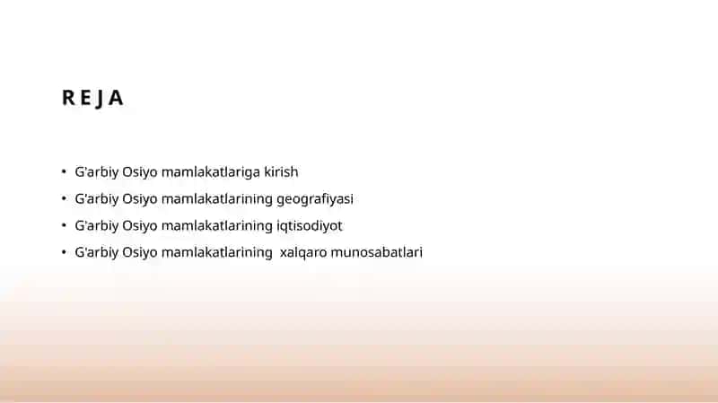 G'arbiy Osiyo mamlakatlari 2